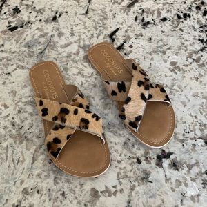 NWOT coconuts by matisse leopard print sandals